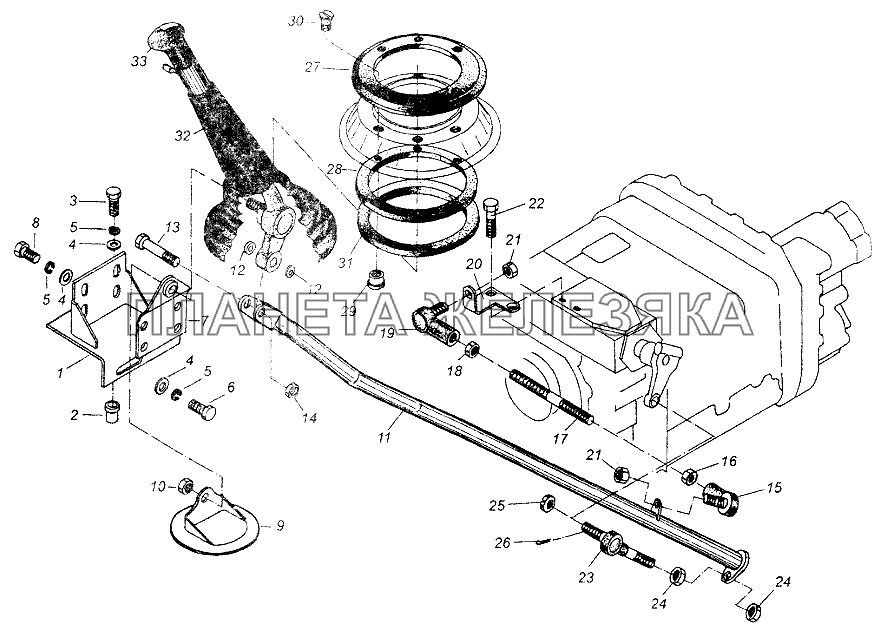 Привод управления коробкой передач МАЗ-54326
